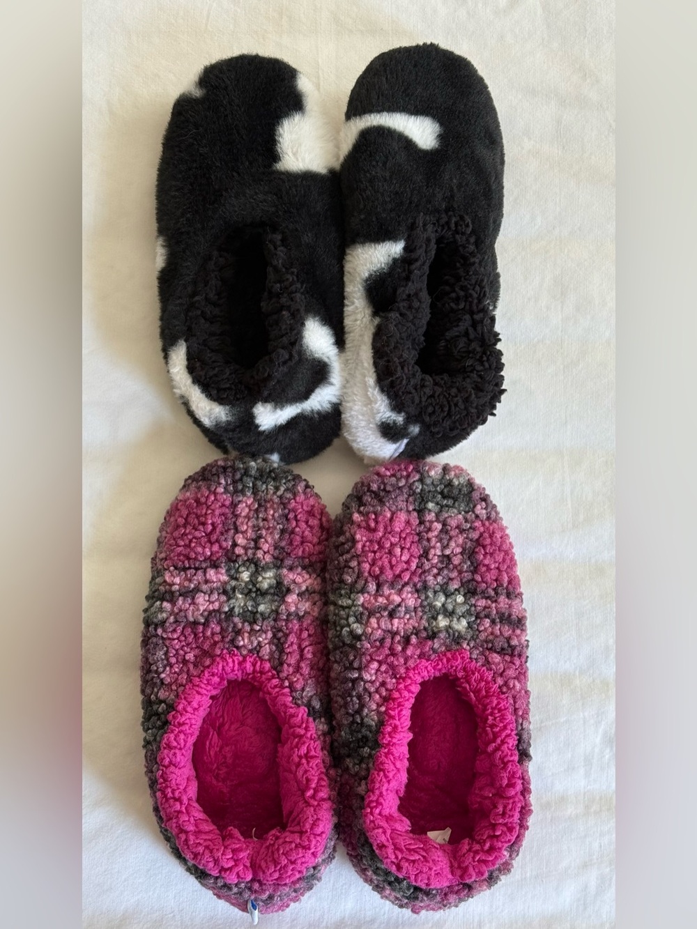 Snoozies Slippers, Bundle of 2 Pair, Size L